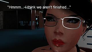 Office babe turns hardcore bitch for cumshot tease.