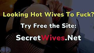 Cuckold's wife takes anal creampie while plugged