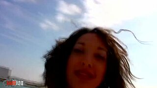 does the french slut orgasm with older cock in ass?