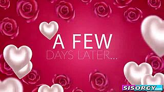 Horny stepsisters exchange stepbrothers' cocks in hardcore foursome, swallowing cum.