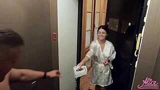 did husband fuck neighbor hard on staircase while wife rests?