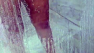 Mature woman surprises in bathroom