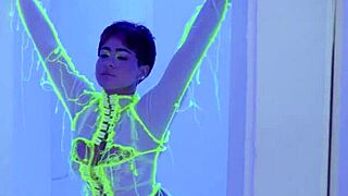 Amazing Mia Valentine flaunts big ass, clothes rip in sexy striptease