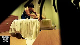 hidden cam records fat woman oral sex