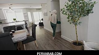 Wanna see petite curvy Arab Binky Beaz tease her neighbor into banging?