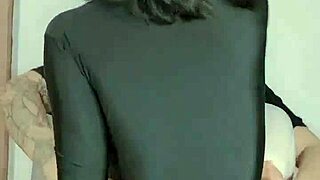 chibola schoolgirl otaku in maid cosplay showing ass