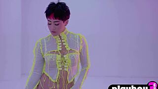 Amazing Mia Valentine flaunts big ass, clothes rip in sexy striptease