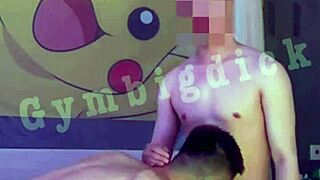 Horny Gay Couple In Lingerie Riding Monster Cock