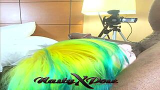 Skinny Whore Sucking Huge Black Cock!