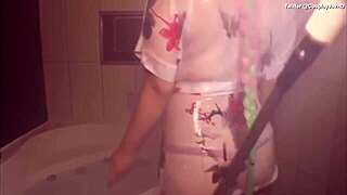 Does Mitsuru cosplay sex with big tits in anime?