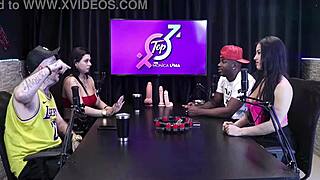 Monica Lima starts her porn career with Jefao and Karen Oliver