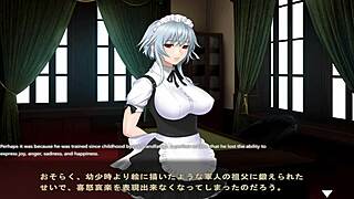 maid san sucks big tits and swallows cum