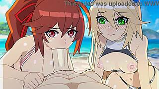 Uncensored beach hentai episode explodes with 3d cartoon action!