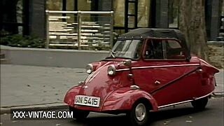 vintage blowjob turns into sex with horny brunette neighbor.