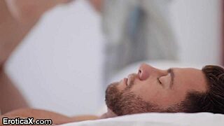 Eroticax features a cute blonde teen in a kitchen scene.