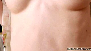 Redhead teen strips for first online hookup and swallows.