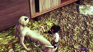 Mia the Yaoi Femboy Blowing Big Cocks in Japanese Anime Gay Porn