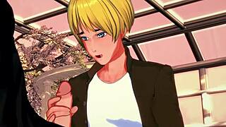 eren fucks armin hard after time skip in attack on titan hentai