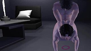 He waited for his skinny 18+ femboy slut to satisfy him in 3D yaoi porn.