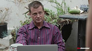 Wife meets hubby's friends with blowbang and cum in mouth.