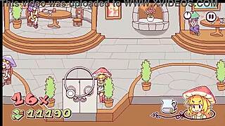 Futanari di funghi futa hentai game ep 4 kinky waitress is putting cum over the pizza