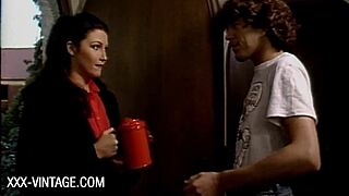 vintage blowjob turns into sex with horny brunette neighbor.