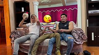 he sneaks out to play games but lends his ass for anal fun