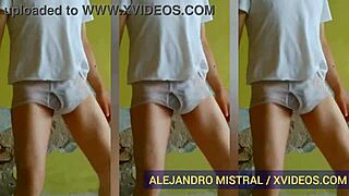 look at alejandro mistral dancing in wet underwear