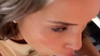 backstage blowjob with busty bbw 😍