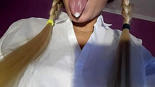 Foot Fetish In Neylon Bdsm Spit With Milf Mistress