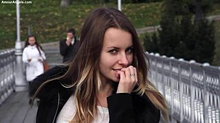 malvina strips clothes in shop for solo fun