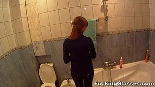 Alice, the wannabe model, gets fucked in her shaved pussy