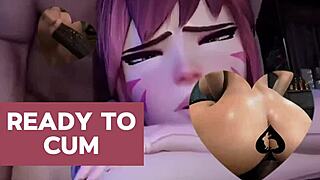 Interracial black cock in anime porn video