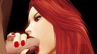 The blowjob session with intense cumshot action