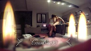 She blows him slowly until he cums 😍