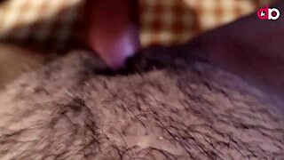 Romantic couple's passionate bed-breaking sex