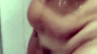 Donna leaves window open during shower, I secretly film her