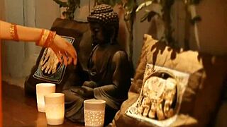 Ana, the beautiful indian girl, dances gracefully