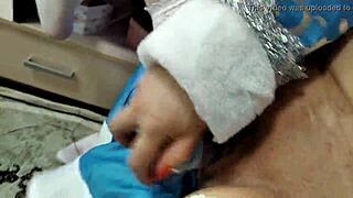 Santa claus roughly fucks snow maiden with big tits 🎅