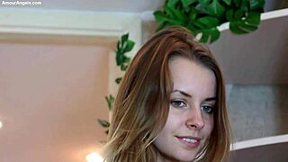 malvina strips clothes in shop for solo fun