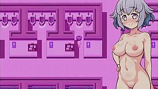 i flash and masturbate as exhibitionist girl serina suzuyo in hentai game