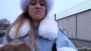 German Scout Picks Up Sweet Latina Tourist Bella In Berlin For An Interview