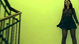 jeny smith sneaks naked through office building