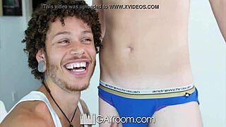 Parker Michaels and Jay Fine have an interracial fuck in Gayroom! 😏