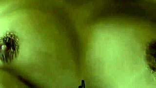 Claudia bavel masturbates with fingers and dildos in thong and fishnets.