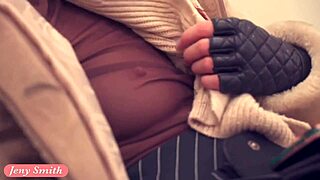 jeny smith sneaks naked through office building