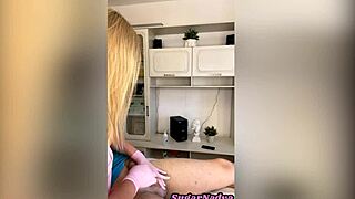 Sugarnadya waxes client's penis and anus smooth