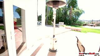 My busty MILF stepmother PAID with BLOWJOB for OILING