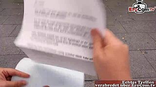 I pickd up this chubby german milf on the street in stockings