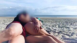 Milf Shocked by Dick in Anus on Public Beach